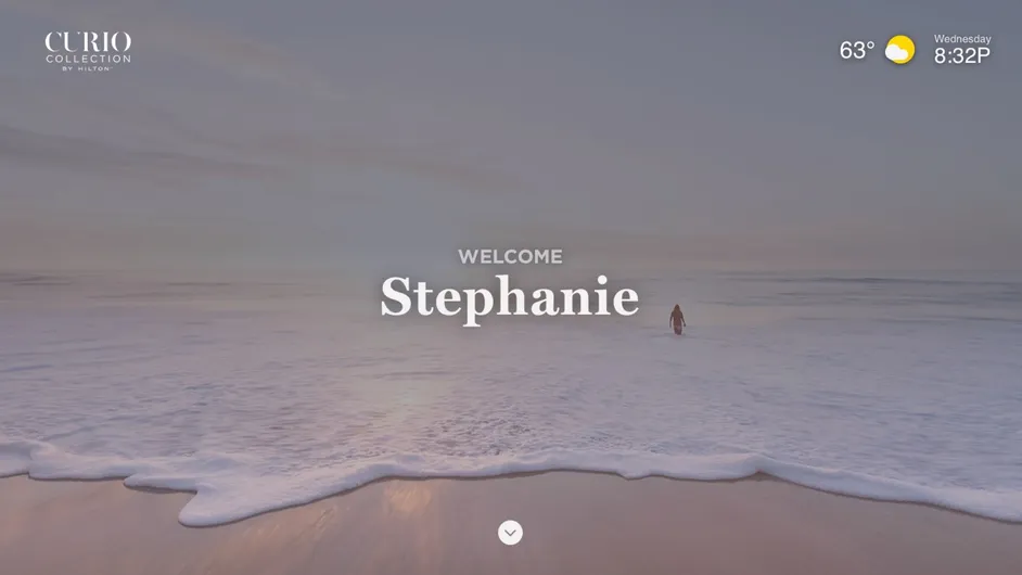 Welcome screen