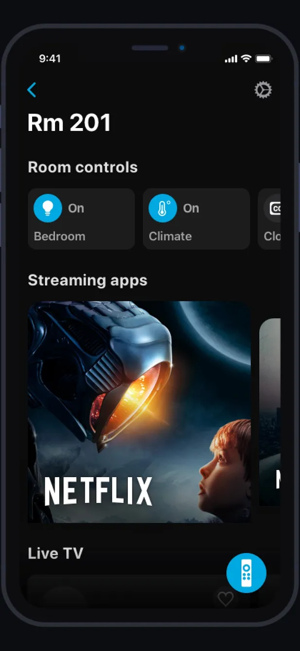 Room Controls app screen 2