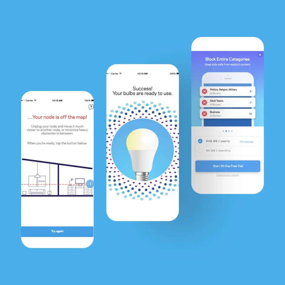 Velop app screen 3