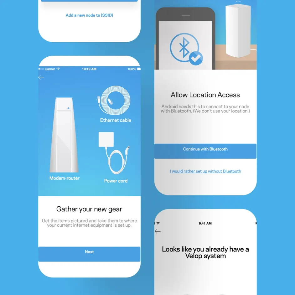 Velop app screen 4